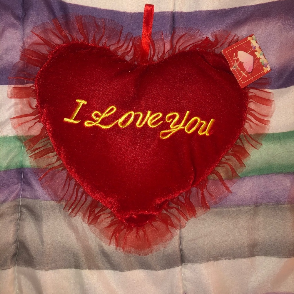 “I love you” pillow / decoration hanger